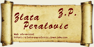 Zlata Peralović vizit kartica